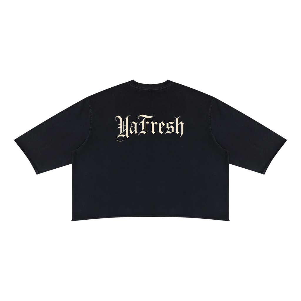 Unisex Mineral Wash Raw Hem Boxy T-Shirt
