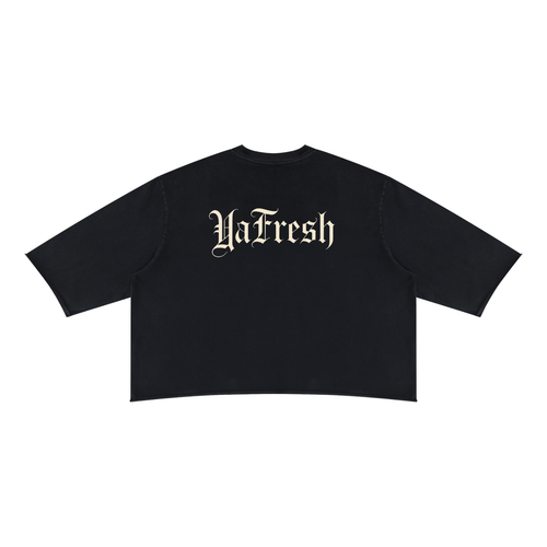 Unisex Mineral Wash Raw Hem Boxy T-Shirt