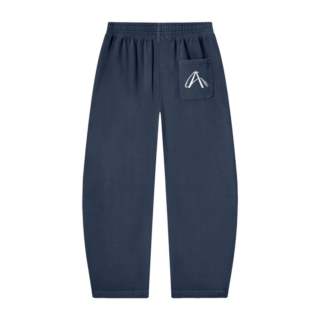 Unisex Vintage Washed Barrel Leg Sweatpants